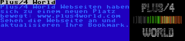 Plus/4 World | Plus/4 World Webseiten haben sich zu einem neuen Platz bewegt: www.plus4world.com Sehen die Webseite an und aktualisieren Ihre Bookmark.