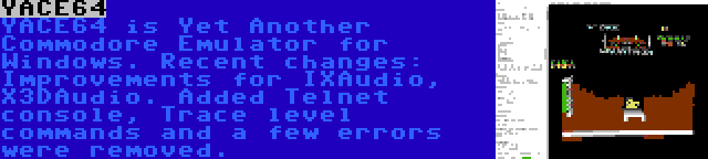 YACE64 | YACE64 is Yet Another Commodore Emulator for Windows. Recent changes: Improvements for IXAudio, X3DAudio. Added Telnet console, Trace level commands and a few errors were removed.