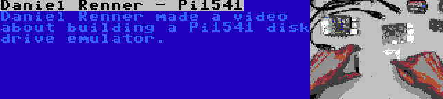 Daniel Renner - Pi1541 | Daniel Renner made a video about building a Pi1541 disk drive emulator.