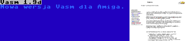 Vasm 1.9d | Nowa wersja Vasm dla Amiga.