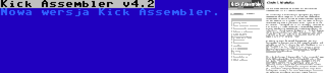 Kick Assembler v4.2 | Nowa wersja Kick Assembler.