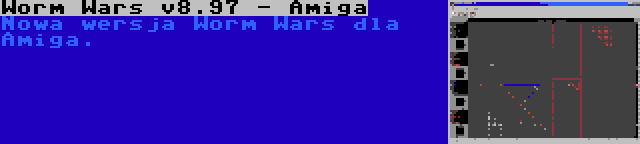 Worm Wars v8.97 - Amiga | Nowa wersja Worm Wars dla Amiga.