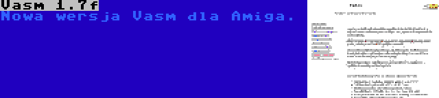 Vasm 1.7f | Nowa wersja Vasm dla Amiga.