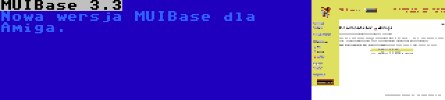 MUIBase 3.3 | Nowa wersja MUIBase dla Amiga.