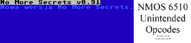 No More Secrets v0.91 | Nowa wersja No More Secrets.