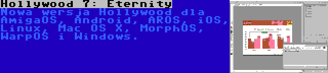 Hollywood 7: Eternity | Nowa wersja Hollywood dla AmigaOS, Android, AROS, iOS, Linux, Mac OS X, MorphOS, WarpOS i Windows.
