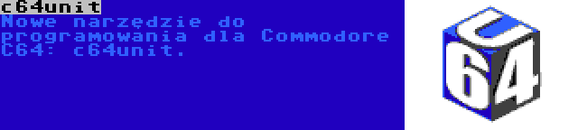 c64unit | Nowe narzędzie do programowania dla Commodore C64: c64unit.