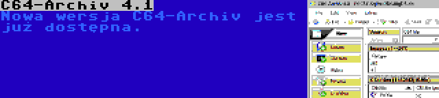 C64-Archiv 4.1 | Nowa wersja C64-Archiv jest już dostępna.