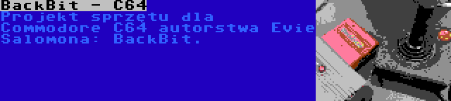 BackBit - C64 | Projekt sprzętu dla Commodore C64 autorstwa Evie Salomona: BackBit.