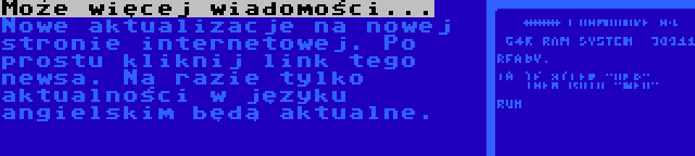 Nowa strona internetowa | Dostępna jest nowa strona internetowa. Kliknij link tego newsa, aby przejść do nowej strony internetowej.