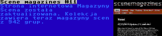 Scene magazines #11 | Strona internetowa Magazyny Scena została zaktualizowana. Kolekcja zawiera teraz magazyny scen z 942 grup.